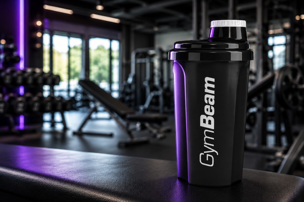 GymBeam shaker in a gym
